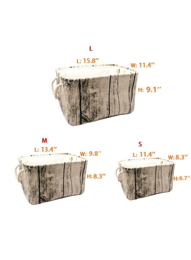 Stylish Tree Stump Design Rectangular Storage Basket