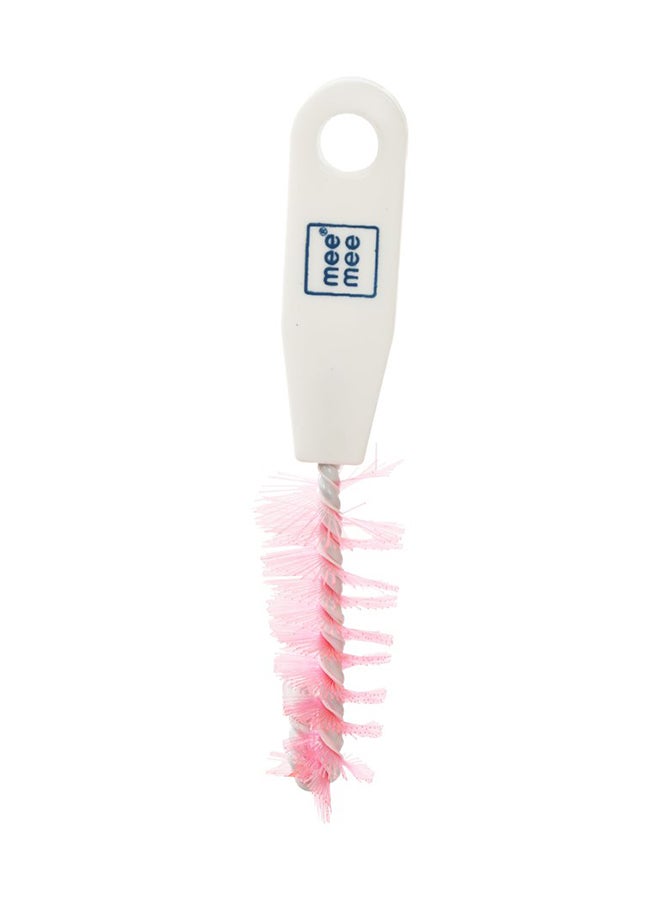 Mee Mee Bottle and Nipple Cleaning Brush with 360-Degree Rotary Handle, Pink
