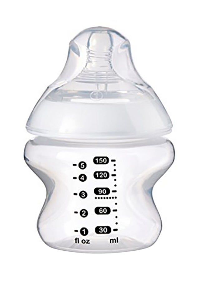 Closer To Nature Baby Bottle, 150ml - Clear/White