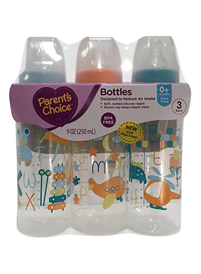 3 Pack Slow Flow Feeding Bottles 9ounce