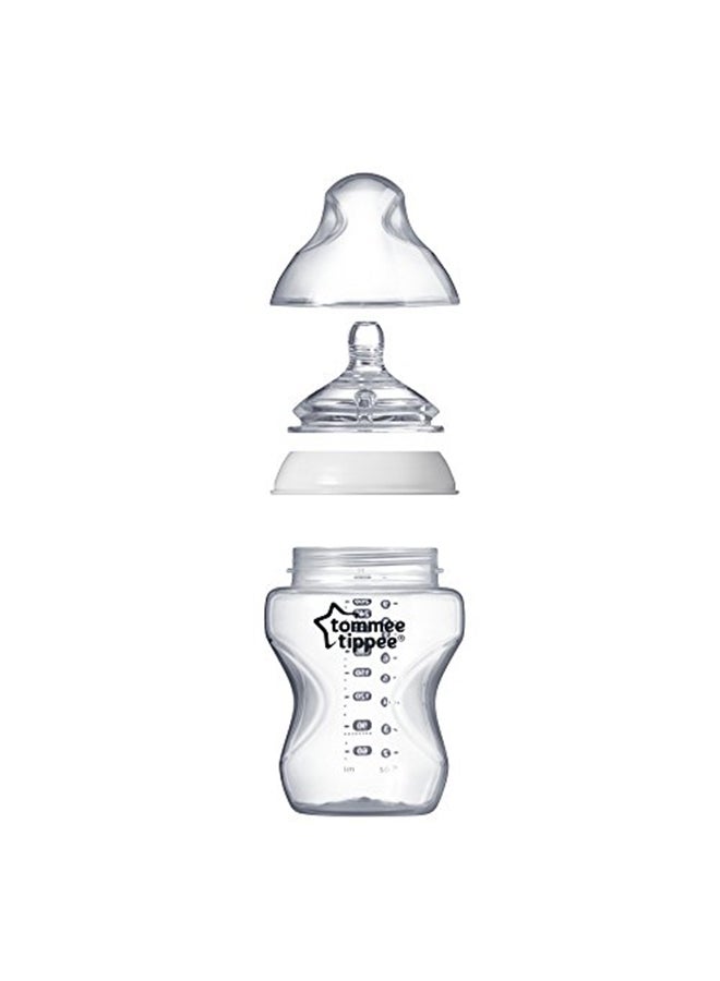Anti Colic Feeding Bottle, 340ml - Clear/White