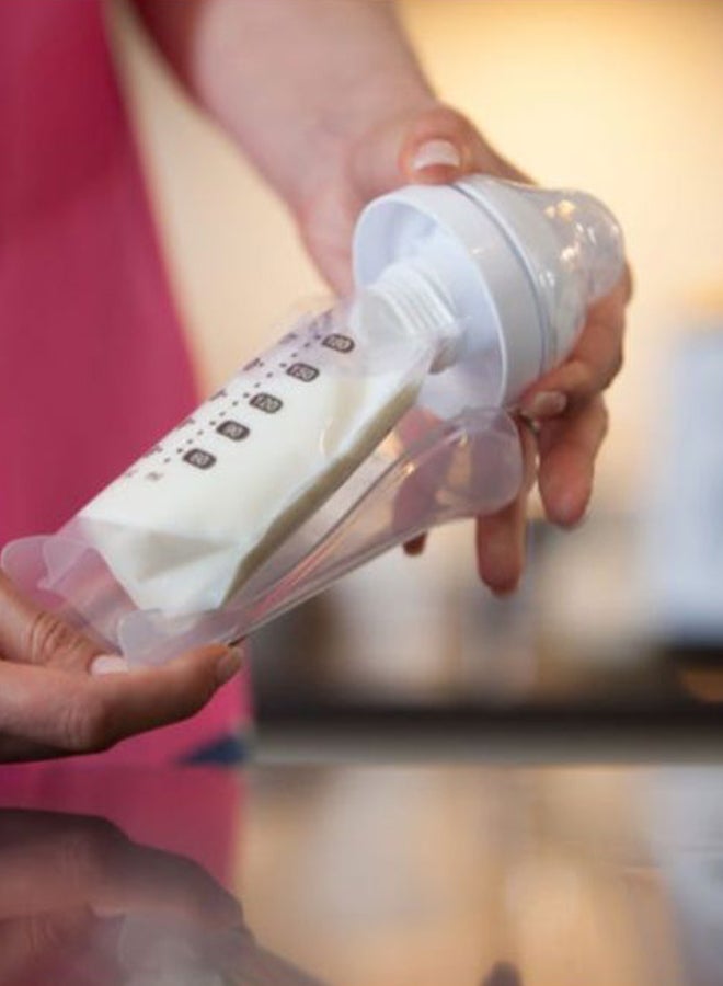 Pump And Go Breast Milk Storage Bags - White