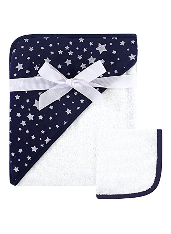 Print Woven Hooded Towel And Washcloth Set