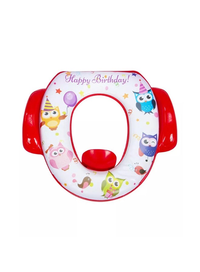 Mee Mee Cushioned Non-Slip Potty Seat with Easy Grip Handles and Pee Shield, White