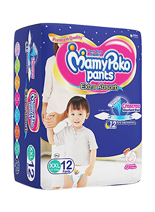 Pant Diapers, Size XXL, 15-25 Kg, 12 Count