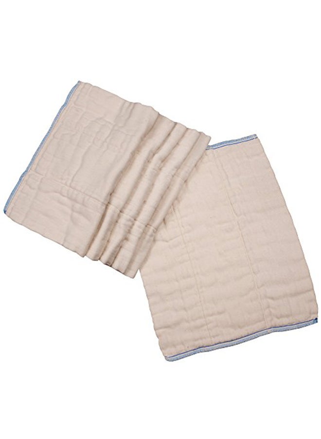 6-Piece Prefolds Unbleached Cloth Diapers