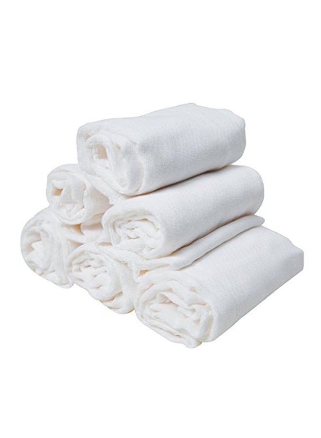 6-Piece Cotton Prefold Cloth Diaper Set