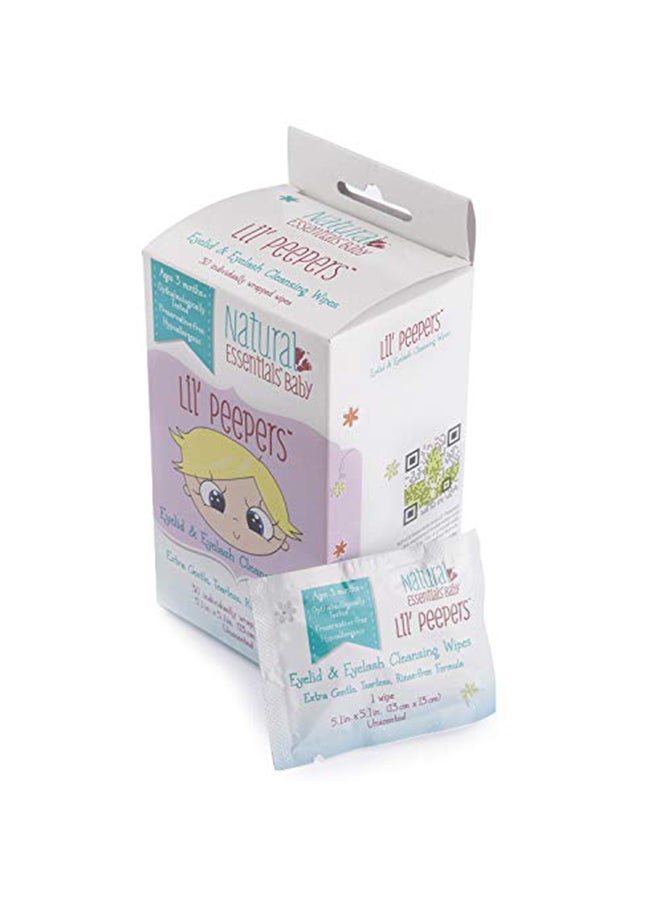 Baby Eyelid And Eyelash Cleansing Wipes, 30 Count