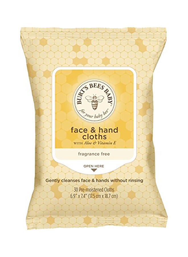 30-Piece Face And Hand Cloths Wipes