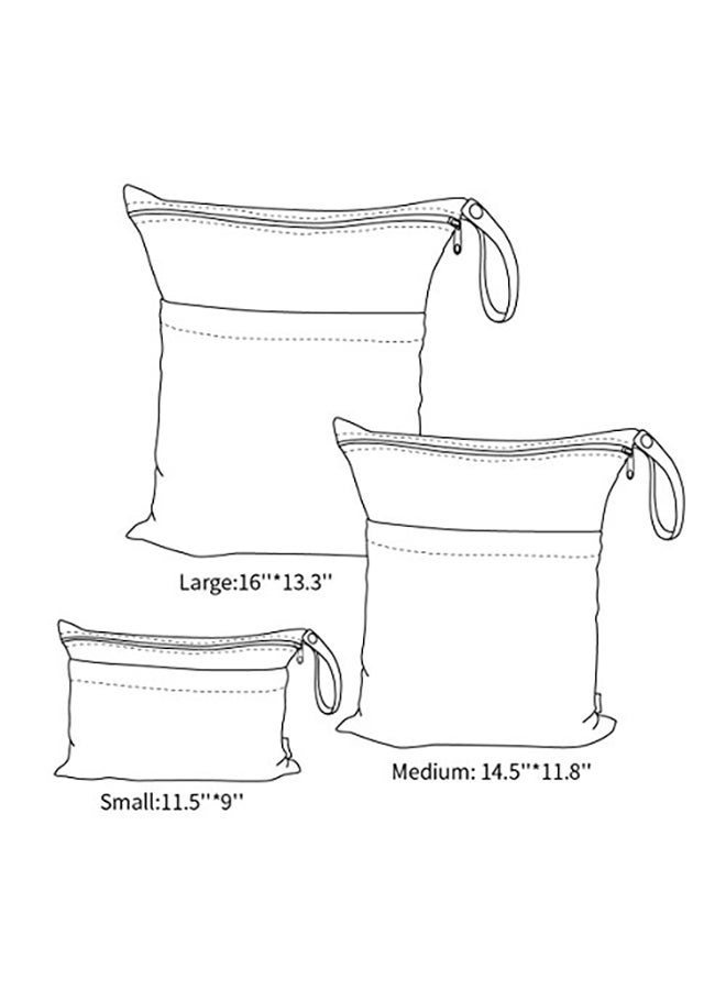 3-Piece Baby Cloth Diaper Wetdry Bags