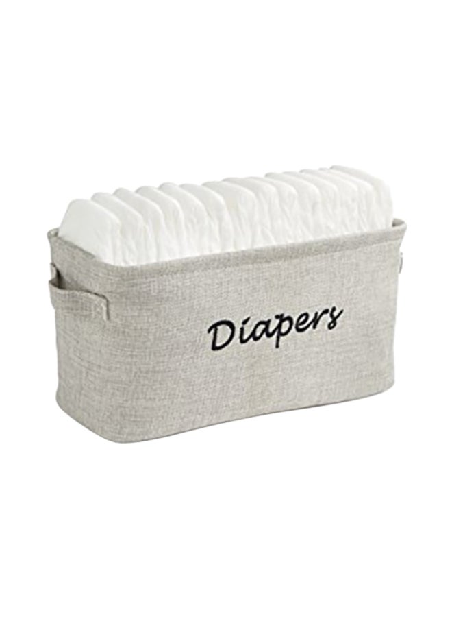 Baby Diaper Storage Bin Nursery Organizer - Embroidered