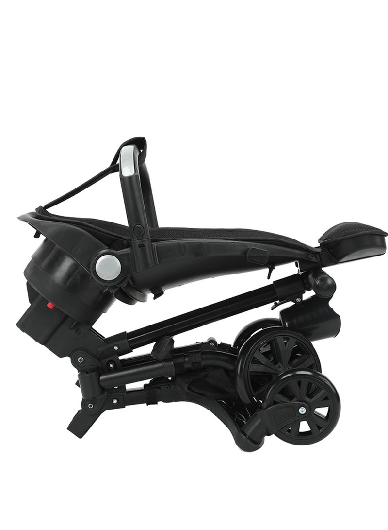 Lightweight Stroller Two-way Pushing Foldable Can Be lying Can Sitting with Canopy Suitable For Children Aged 1-5 Black Red