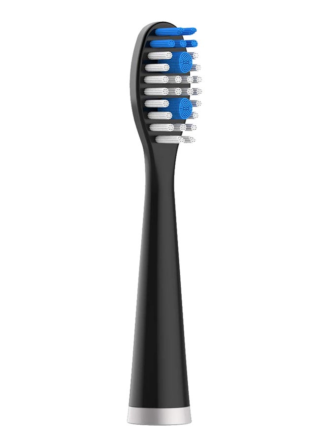 2-Piece Toothbrush Replacement Head Set Black/Blue/White
