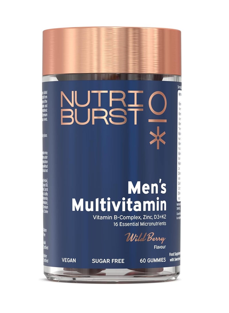 Nutriburst Men's Multivitamin 180g Wild Berry 60 Gummies