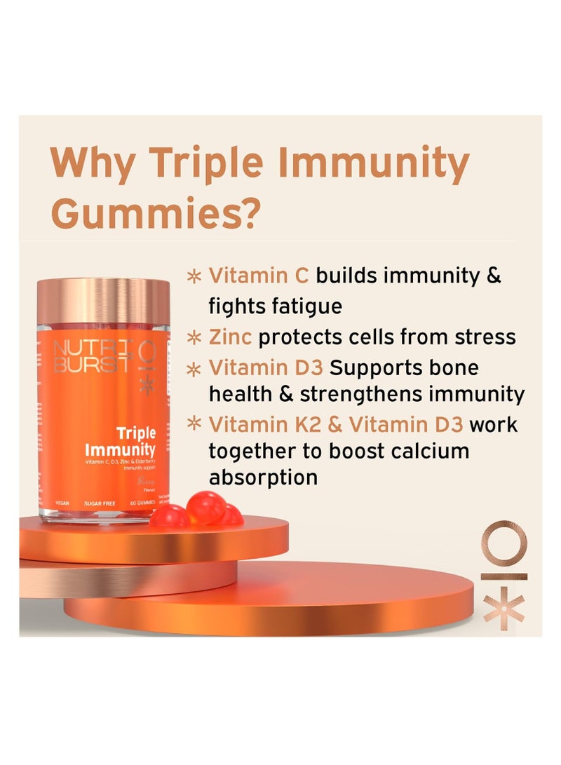 Nutriburst Triple Immunity Berry 60 Gummies
