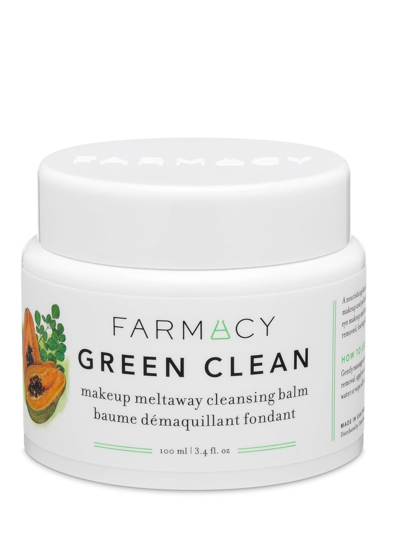 Farmacy Natural Cleansing Balm - Green Clean Makeup Remover Balm - Effortlessly Removes Makeup & SPF - 100ml Makeup Cleansing Balm