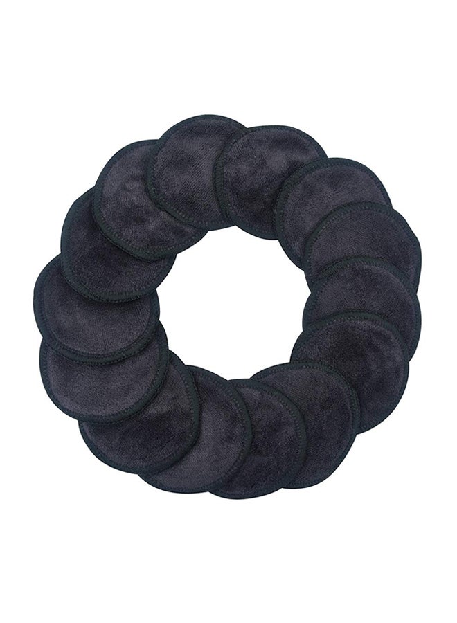 Pack Of 14 Resuable Makeup Remover Pad Black