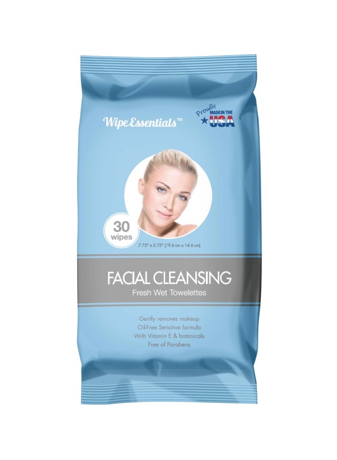 Oil Free Facial Cleansing Wipes White