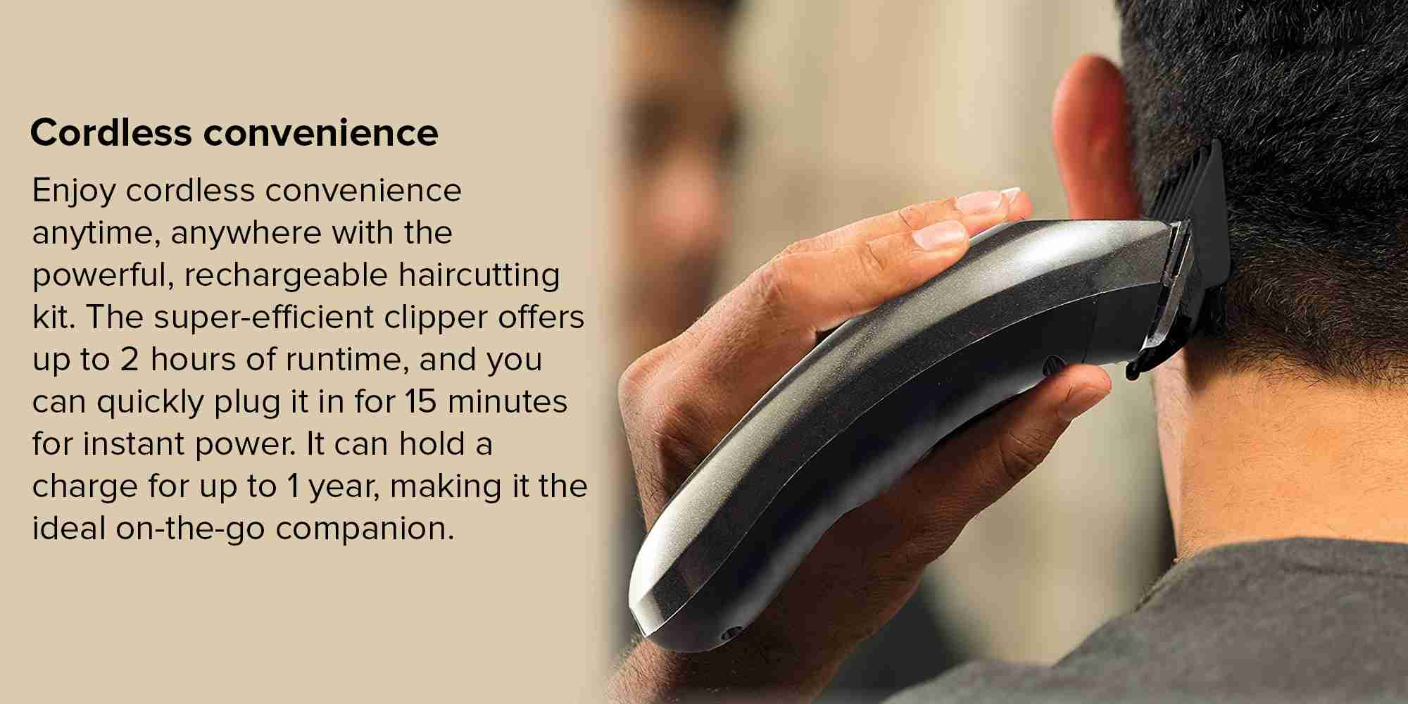 Cordless Cutting Clipper With 12-Piece Blades Black