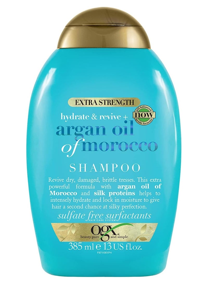 Extra Strength Hydrate and revive Argan oil of Morocco Shampoo 385ml