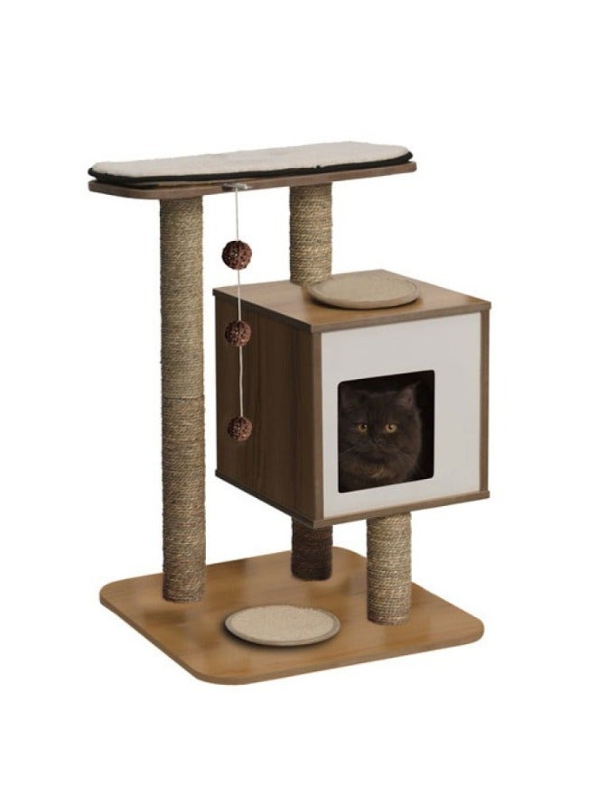 Premium Cat Furniture V Base Walnut