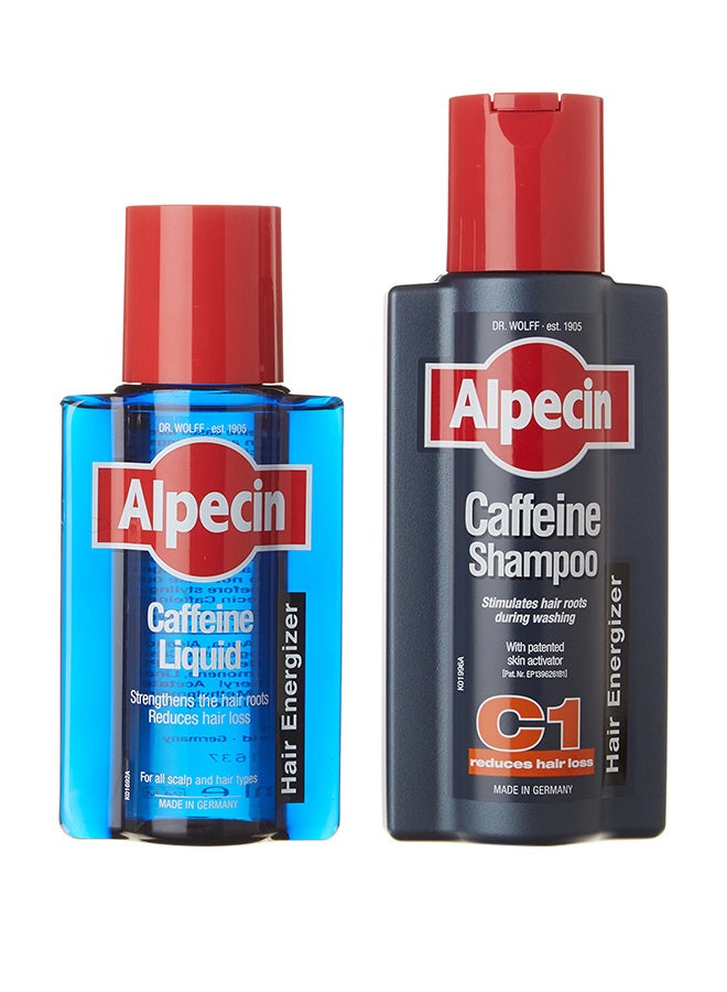 2-Piece Caffeine Shampoo And Caffeine Liquid Reduce Hair Loss