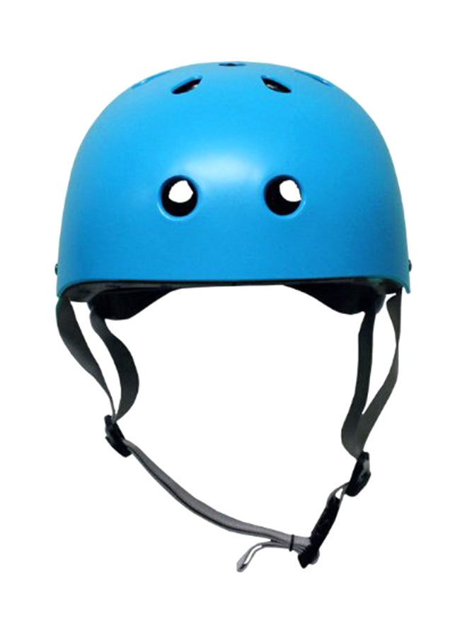 Cyan Blue Shell with Gray Strap Skateboard Helmet 15.24x29.46x22.86inch