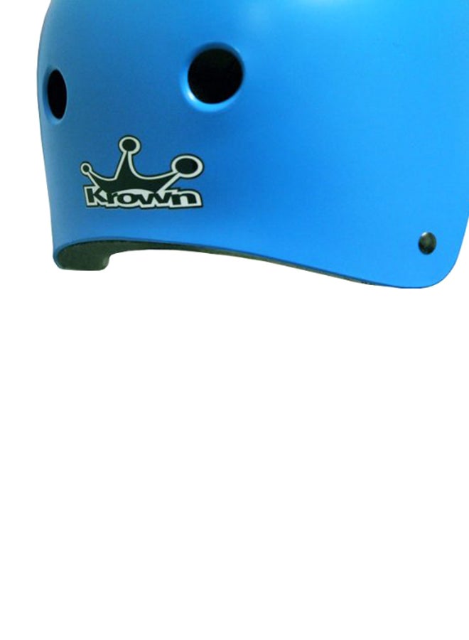 Cyan Blue Shell with Gray Strap Skateboard Helmet 15.24x29.46x22.86inch