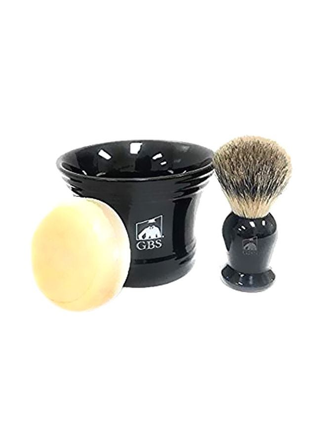 Pack Of 3 Classic Shaving Set Black/Beige