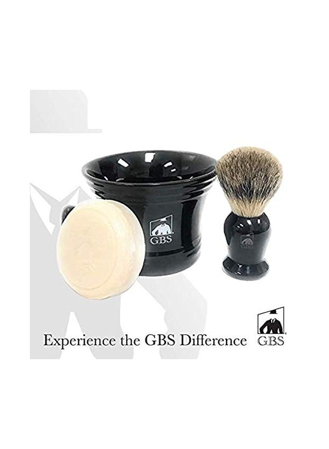 Pack Of 3 Classic Shaving Set Black/Beige