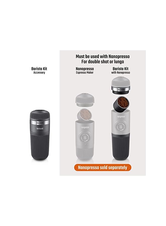 Barista Kit With Accessories Of Nanopresso Prtable Mini Esspresso Coffee Maker For Travel, Camping, Office