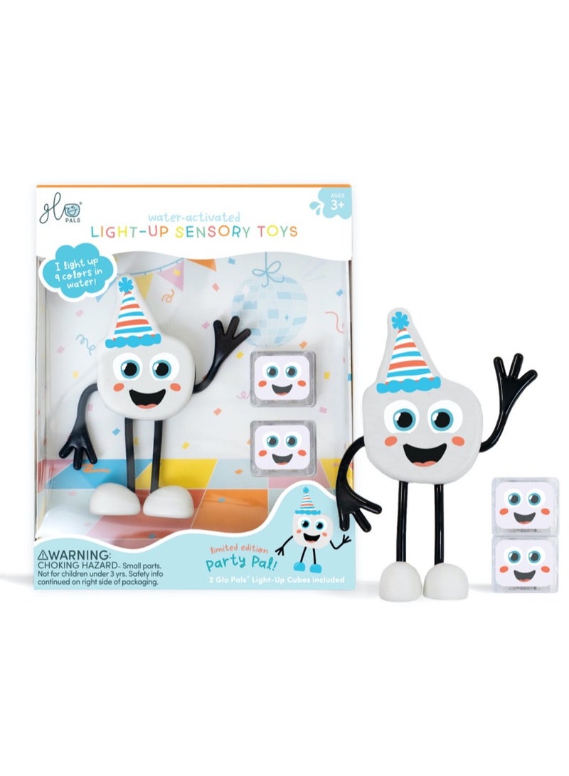 Glo Pals Bath Toys Character & Water-Activated Light-Up Cubes - Sensory Toys for Girls & Boys - Sami + 2 White Cubes