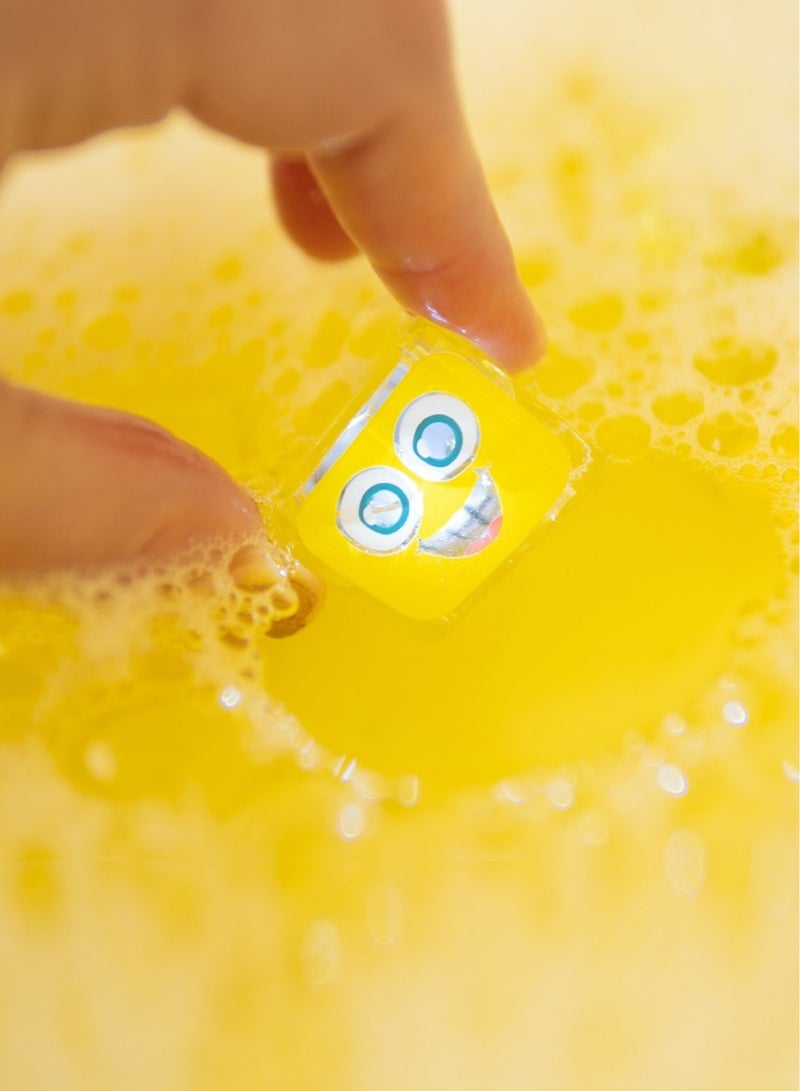 Glo Pals Bath Toys Water-Activated Light-Up Cubes - Sensory Toys for Girls & Boys  (Pack of 4) Yellow