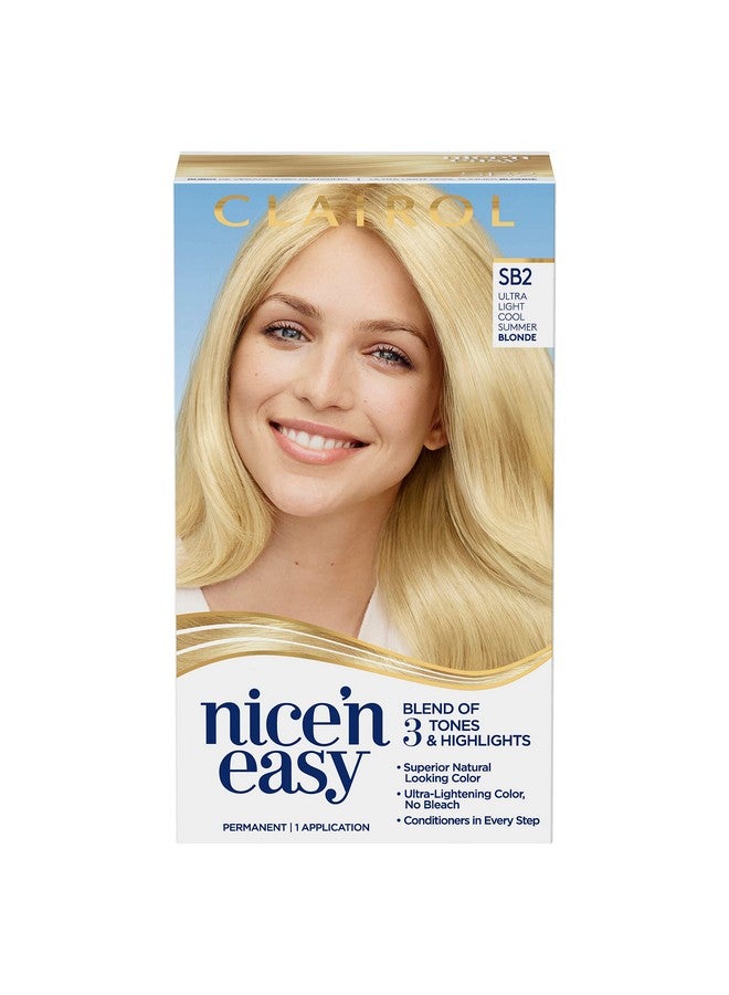 Nice'N Easy Permanent Hair Dye Sb2 Ultra Light Cool Blonde Hair Color Pack Of 1