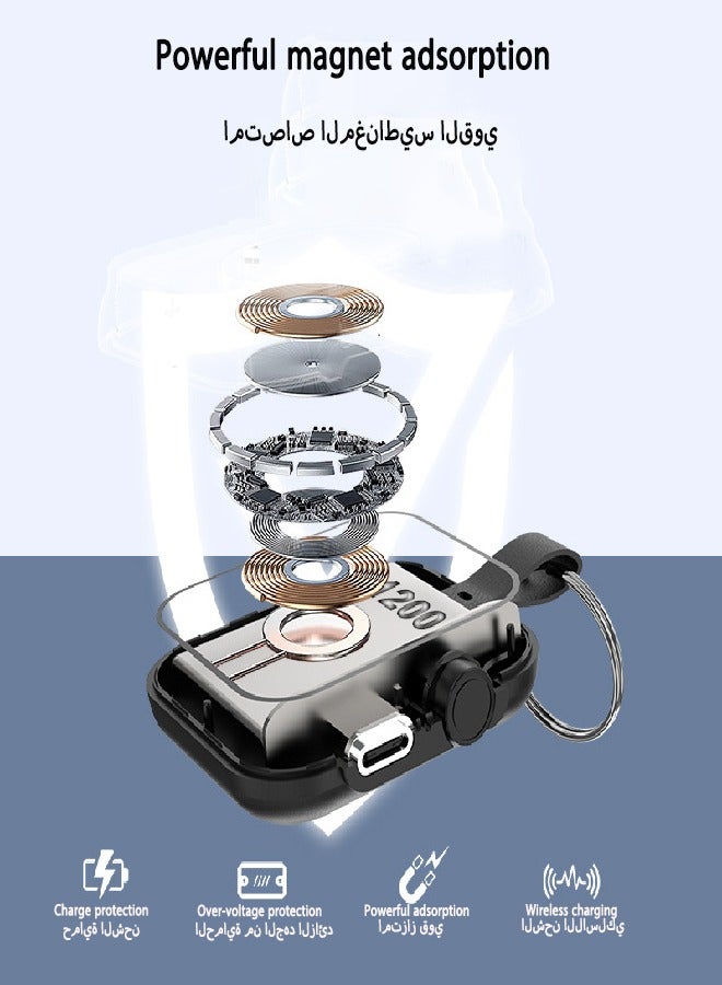 Suitable for apple i watch8/7/6/5/4/3/SE portable wireless magnetic charging treasure 1200mAh