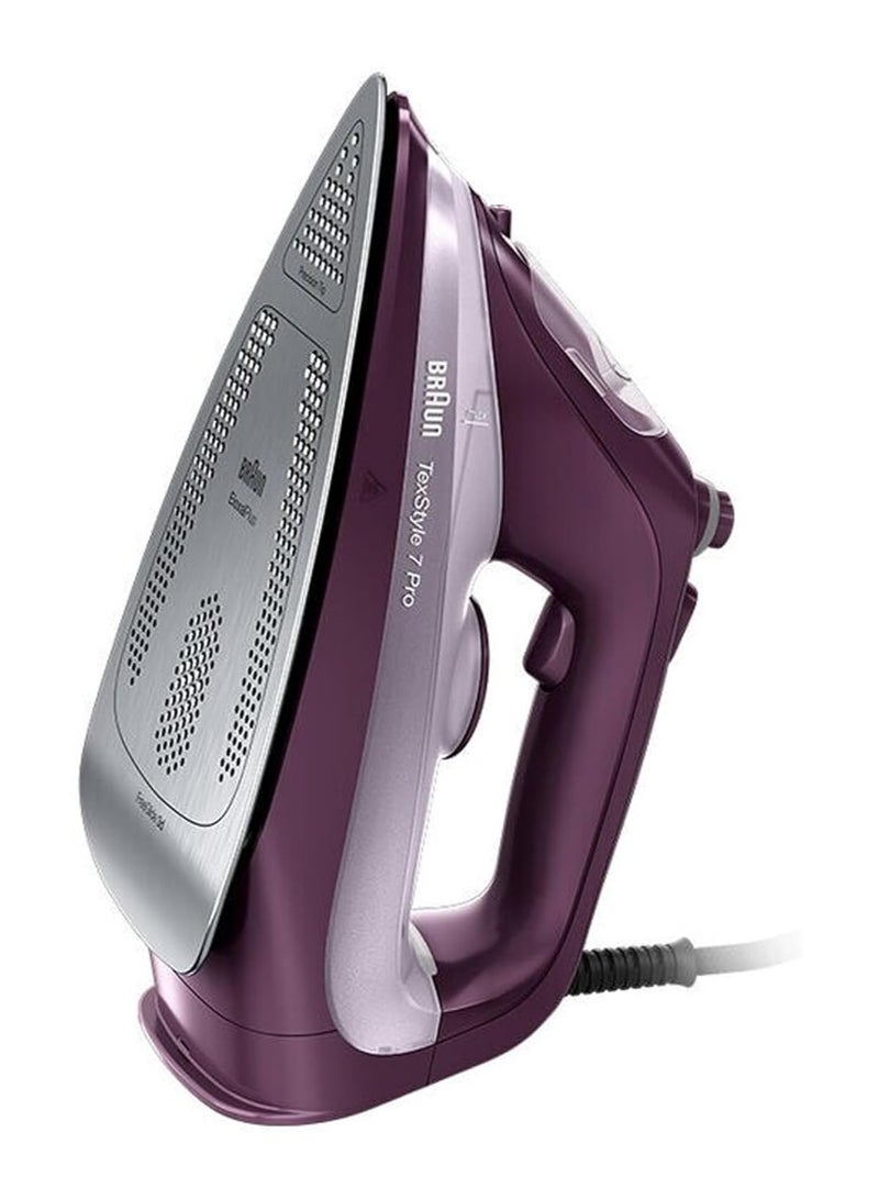 TextStyle 7 Pro Steam Iron, first 3D BackGlide soleplate, 300ml Tank, Auto Shut off, Precision Tip, Anti-Drip Iron 300 ml 3100 W SI 7181 VI Violet