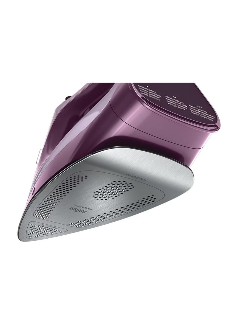TextStyle 7 Pro Steam Iron, first 3D BackGlide soleplate, 300ml Tank, Auto Shut off, Precision Tip, Anti-Drip Iron 300 ml 3100 W SI 7181 VI Violet