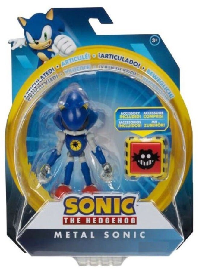 Sonic The Hedgedog - Action Figure w/ Accessories - 4 Inch, Assorted/ Character May Vary, 1 Piece Only