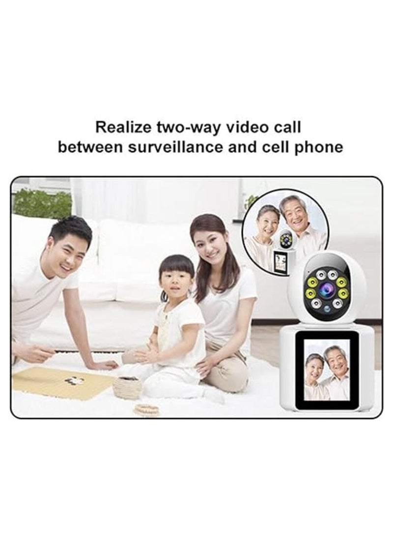 Home Video Calling Camera Full HD 1080P Smart wi-fi Camera 360 Degree, Security Camera, Smart Night Vision, Two Way Video Calling, Smart Motion Detection, Real Time Alert, Recording (White)