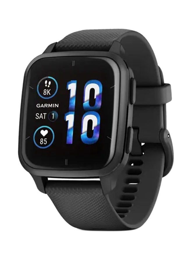 Venu Sq 2 - Music Edition Smart Watch With Case And Silicone Band Black