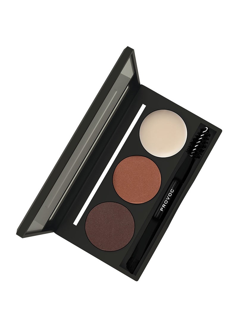 PROVOC EYEBROWNS Brow Palette 02 Warm Brown