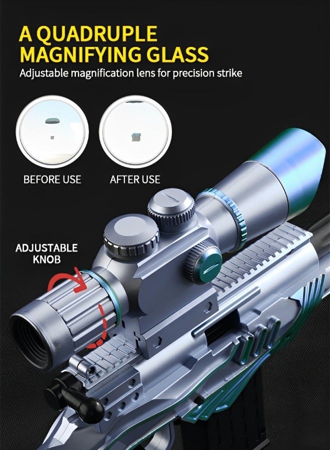 Toy Gun for Sniper Rifle, M24 Shell Throwing Soft Bullet Gun with 8x Mirror, Soft Bullet, DIY Sniper Gun, Manual Soft Bullet Children's Toy Gun, Outdoor Games Toys