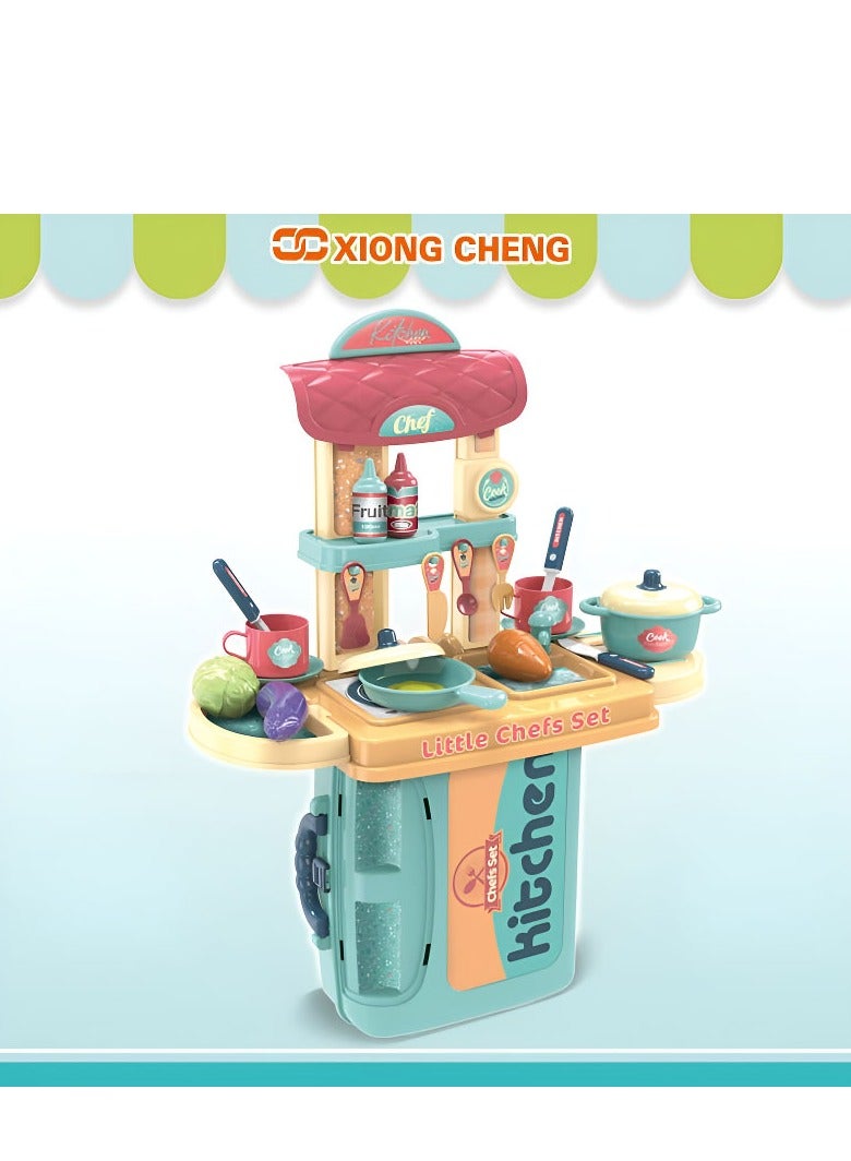 3 in 1 Little Chef Kitchen Playset for Boys and Girls