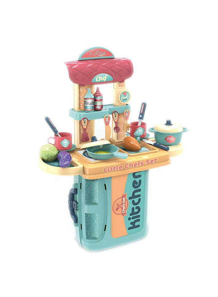 3 in 1 Little Chef Kitchen Playset for Boys and Girls
