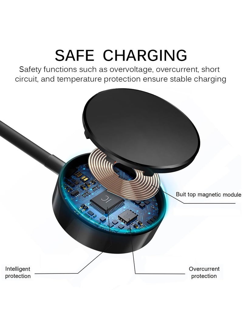 Magnetic Wireless Charger Dock Compatible with Galaxy Watch 6/6 Classic/5/5 pro/4/3/Active2/1,Portable Charging Dock for Samsung Galaxy Watch,3.3ft