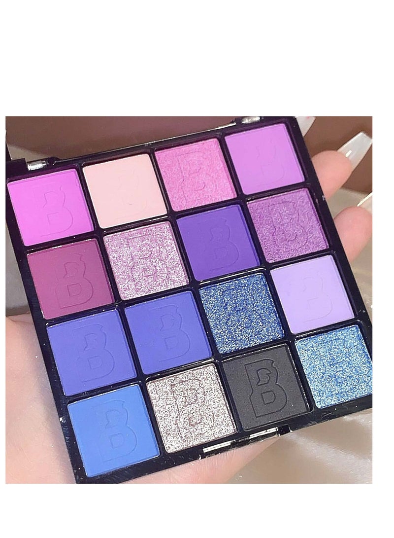 Eyeshadow Palette, 16 Colors Shimmer Everyday Cosmetics Blendable Long Lasting Waterproof Eye Shadow Pallet Make Up Pallet for Women