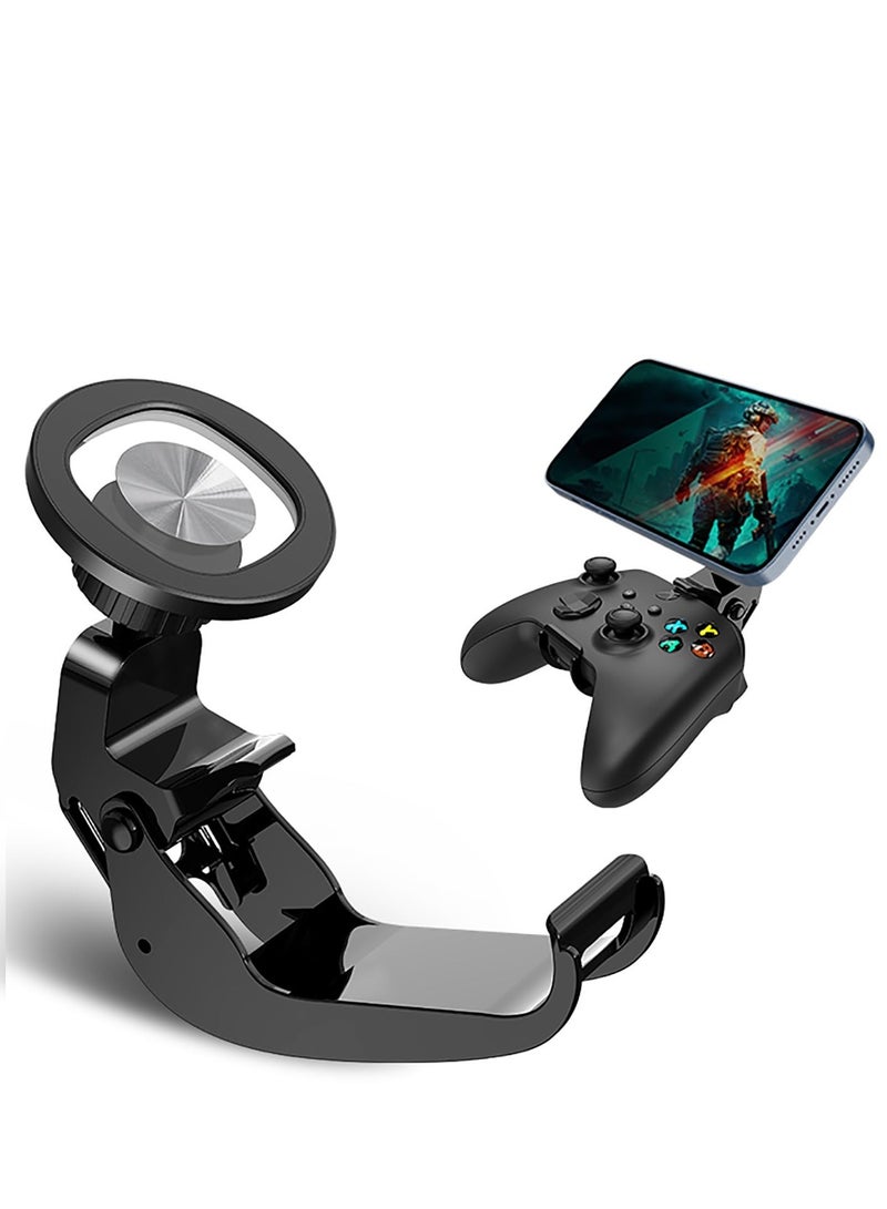 Xbox Controller Phone Mount, Gaming Phone Holder, Xbox Controller Phone Mount Adjustable Magnetic Phone Holder Clamp Compatible with Xbox One & Xbox Series X|S Controllers