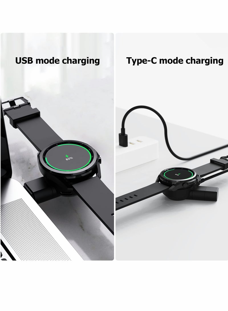 Samsung Galaxy Watch 5/4/3 Active 2 Charger USB Travel Cordless Wireless car Charger Keychain for Samsung Galaxy Watch5 Pro Watch4 Classic Watch3 Active & Active2 Accessories