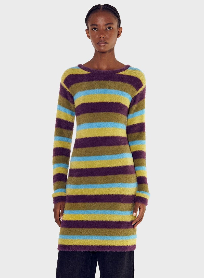 Color Block Knitted Dress