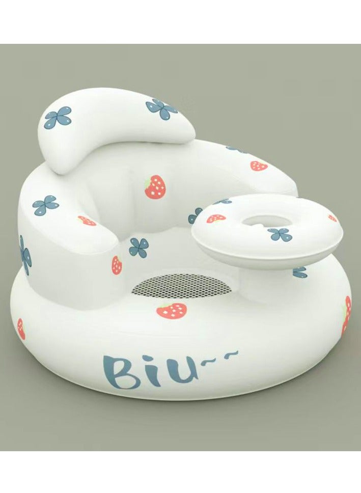 Baby Inflatable Seat for Babies 3-36 Months, Built-in Air Pump, Baby Support Seat Summer Toddler Chair for Sitting Up, Baby Shower Chair Floor Seater, Infant Back Support Sofa